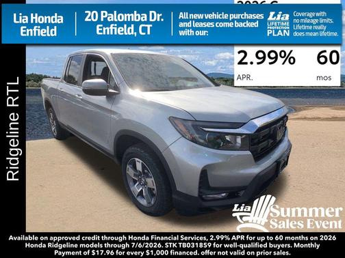 Solar Silver Metallic 2026 Honda Ridgeline RTL