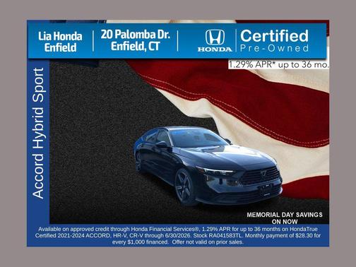CRYSTAL BLACK 2024 Honda Accord Hybrid Sport