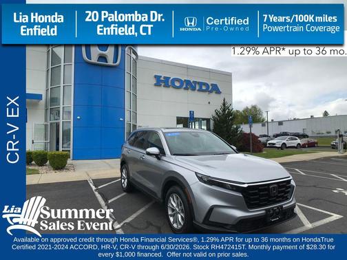 Lunar Silver Metallic 2024 Honda CR-V EX AWD