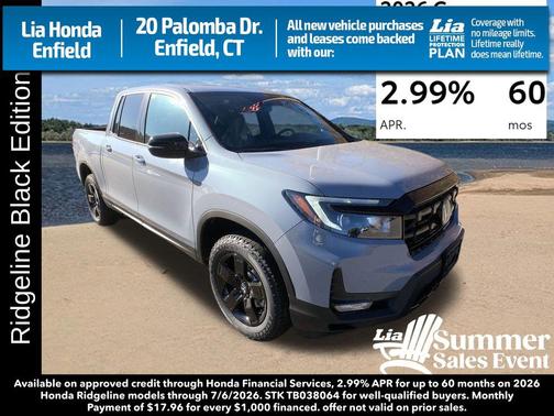 Sonic Gray Pearl 2026 Honda Ridgeline Black