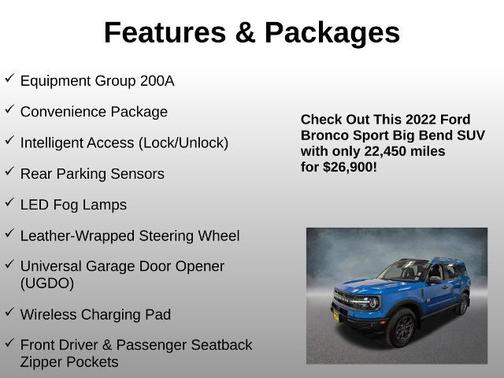 VELOCITY BLUE 2022 Ford Bronco Sport BIG BEND