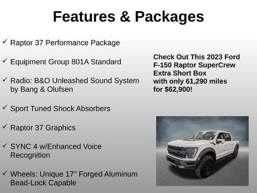 OXFORD WHITE 2023 Ford F-150 RAPTOR