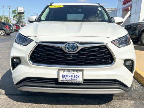 Blizzard Pearl 2021 Toyota Highlander Hybrid Platinum