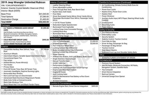 2019 Jeep Wrangler Unlimited Rubicon