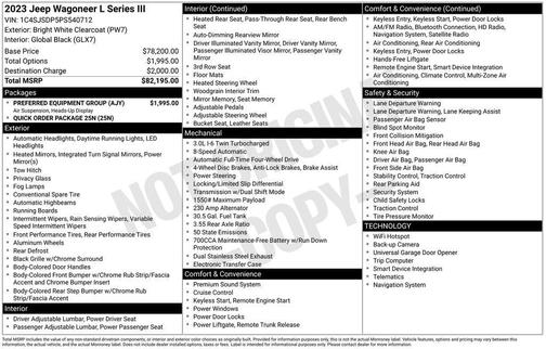 2023 Jeep Wagoneer L Series III
