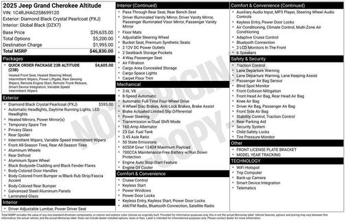 Black 2025 Jeep Grand Cherokee Laredo