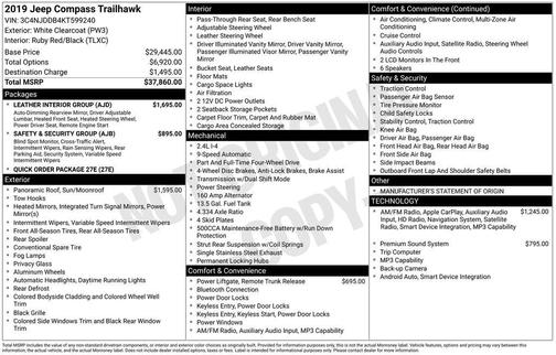 2019 Jeep Compass Trailhawk