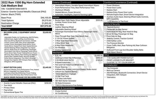 2022 RAM 1500 Big Horn