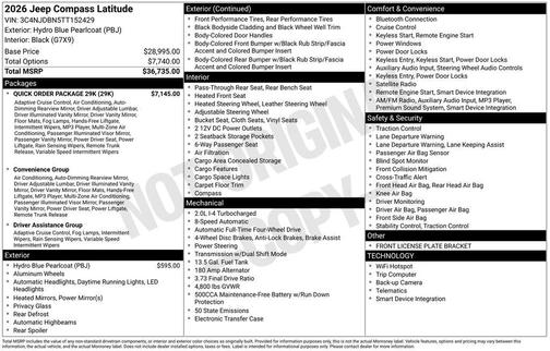 2026 Jeep Compass Latitude