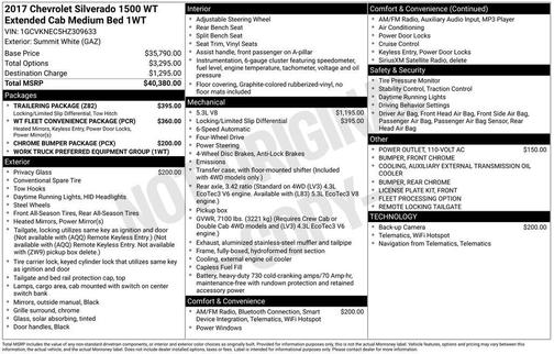 2017 Chevrolet Silverado 1500 WT