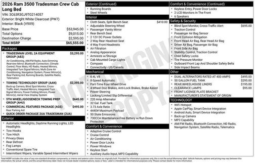 2026 RAM 3500 Tradesman