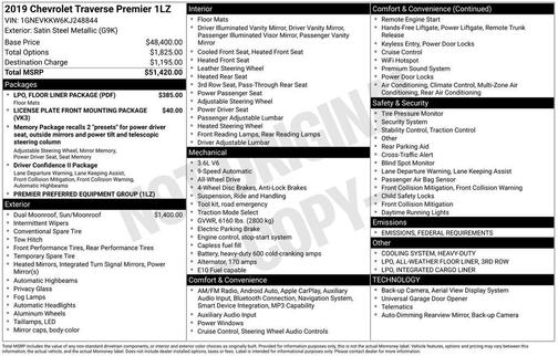 2019 Chevrolet Traverse Premier