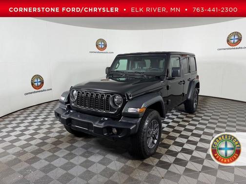 Black 2025 Jeep Wrangler Sport