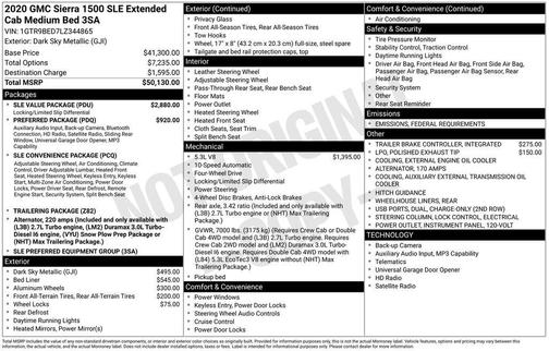 2020 GMC Sierra 1500 SLE