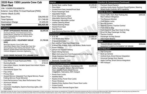 2020 RAM 1500 Laramie