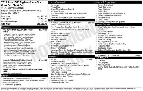 2019 RAM 1500 Big Horn