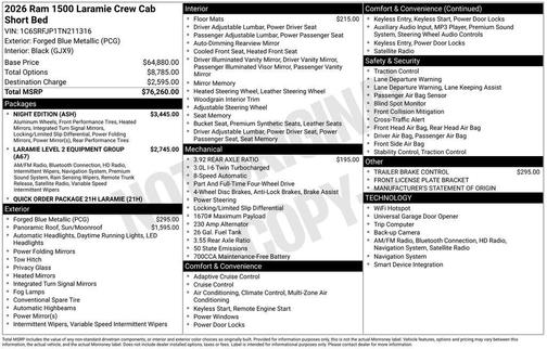 2026 RAM 1500 Laramie
