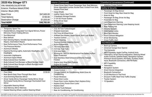 Metal 2020 Kia Stinger GT1