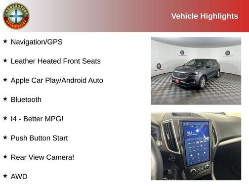 Gray 2024 Ford Edge SEL
