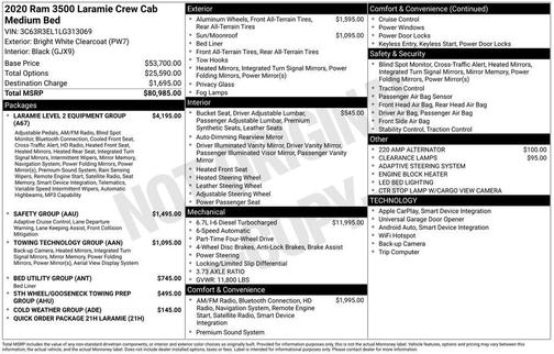 2020 RAM 3500 Laramie