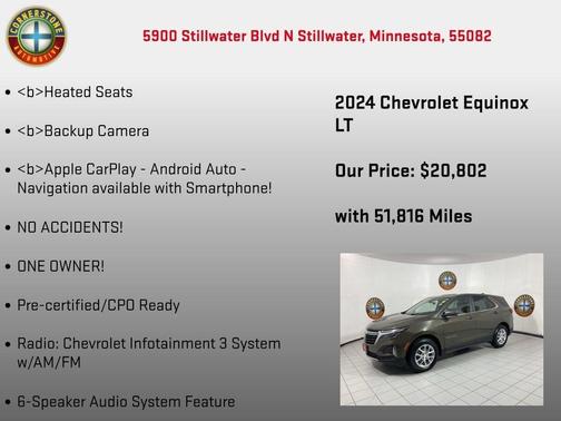 Brown 2024 Chevrolet Equinox LT