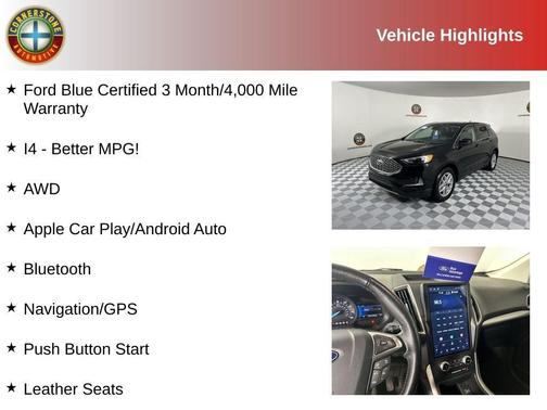Black 2024 Ford Edge SEL