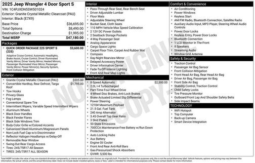 2025 Jeep Wrangler Sport