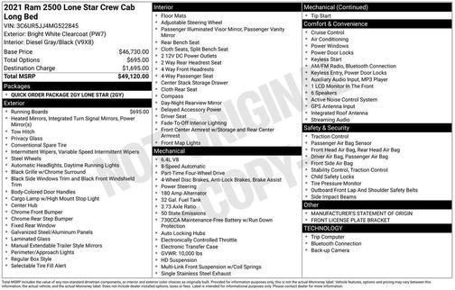 2021 RAM 2500 Big Horn