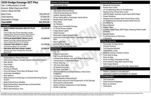 2020 Dodge Durango SXT