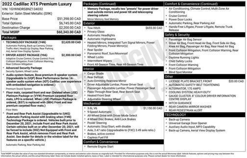 2022 Cadillac XT5 Premium Luxury