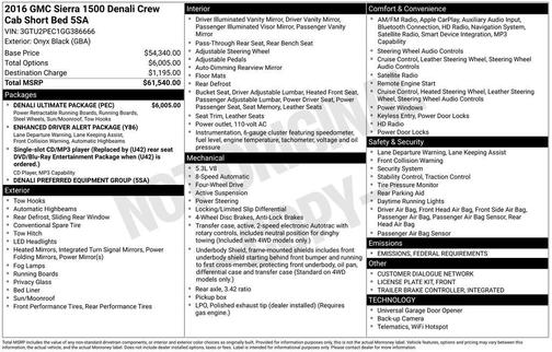 2016 GMC Sierra 1500 Denali