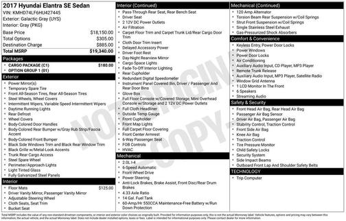 2017 Hyundai ELANTRA SE