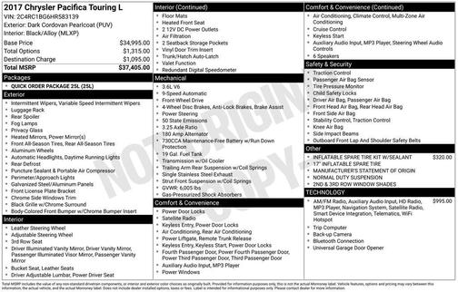 2017 Chrysler Pacifica Touring-L