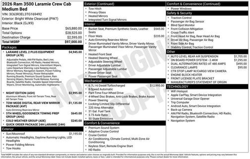2026 RAM 3500 Laramie