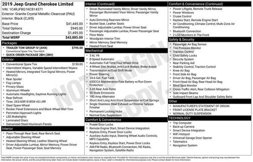 2019 Jeep Grand Cherokee Limited