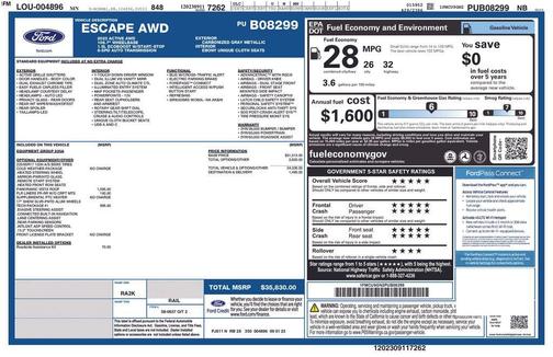Gray 2023 Ford Escape Active