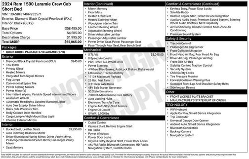 Diamond Black 2024 RAM 1500 Laramie