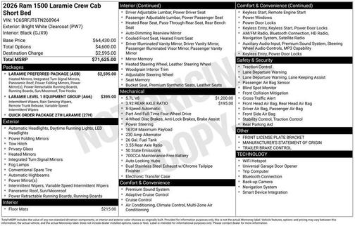 2026 RAM 1500 Laramie