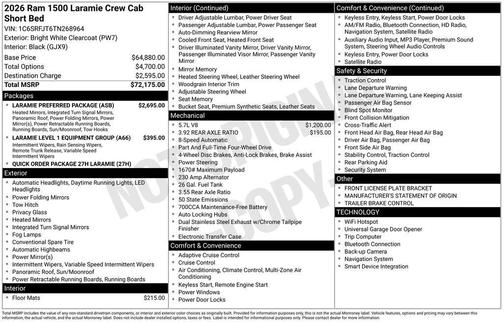 2026 RAM 1500 Laramie