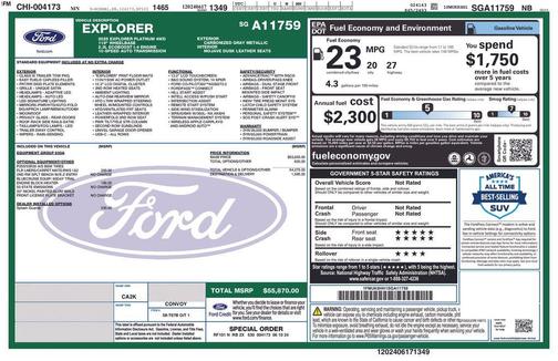 Carbonized Gray Metallic 2025 Ford Explorer Platinum