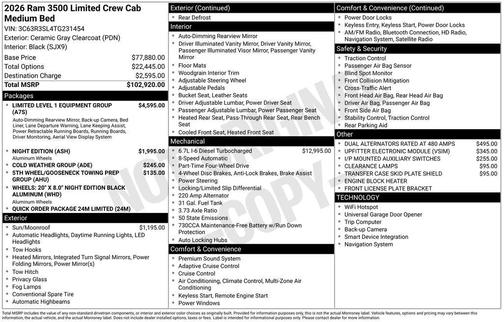 2026 RAM 3500 Limited