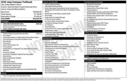 2020 Jeep Compass Trailhawk