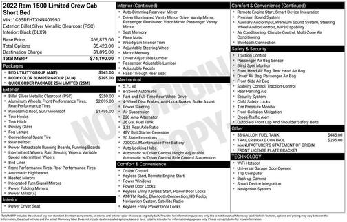 2022 RAM 1500 Limited