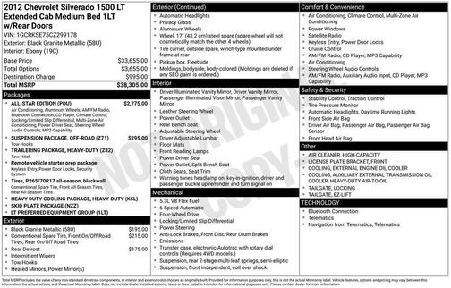 Black 2012 Chevrolet Silverado 1500 LT
