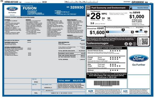 Magnetic 2016 Ford Fusion SE