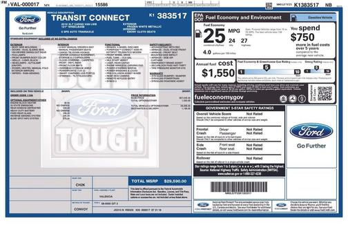 White 2019 Ford Transit Connect XLT