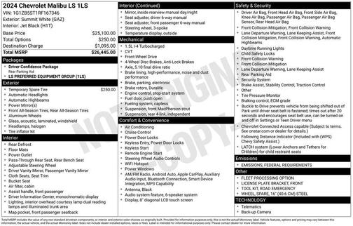 2024 Chevrolet Malibu 1LS