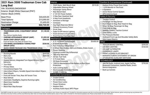2021 RAM 3500 Tradesman