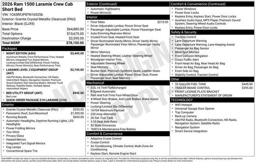 2026 RAM 1500 Laramie