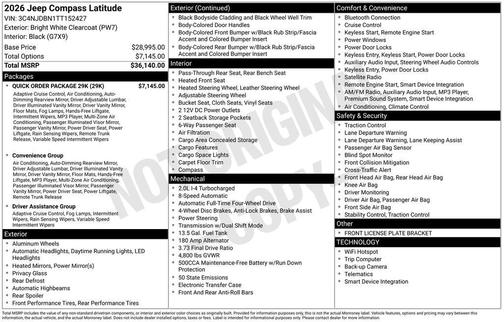 2026 Jeep Compass Latitude